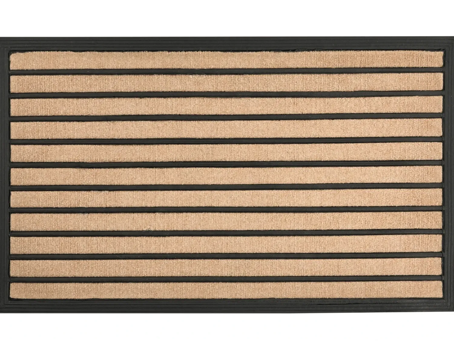 Sale Beliani Tappetino da Ingresso ZAGROS Naturale 45 x 75 cm Naturale Nero