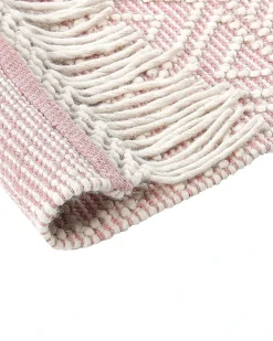 Hot Beliani Tappeto ADANA Rosa Lana Bianco Rosa