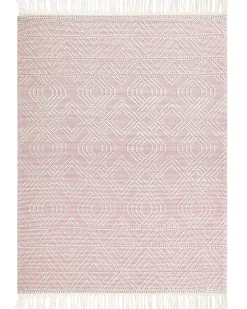 Hot Beliani Tappeto ADANA Rosa Lana Bianco Rosa