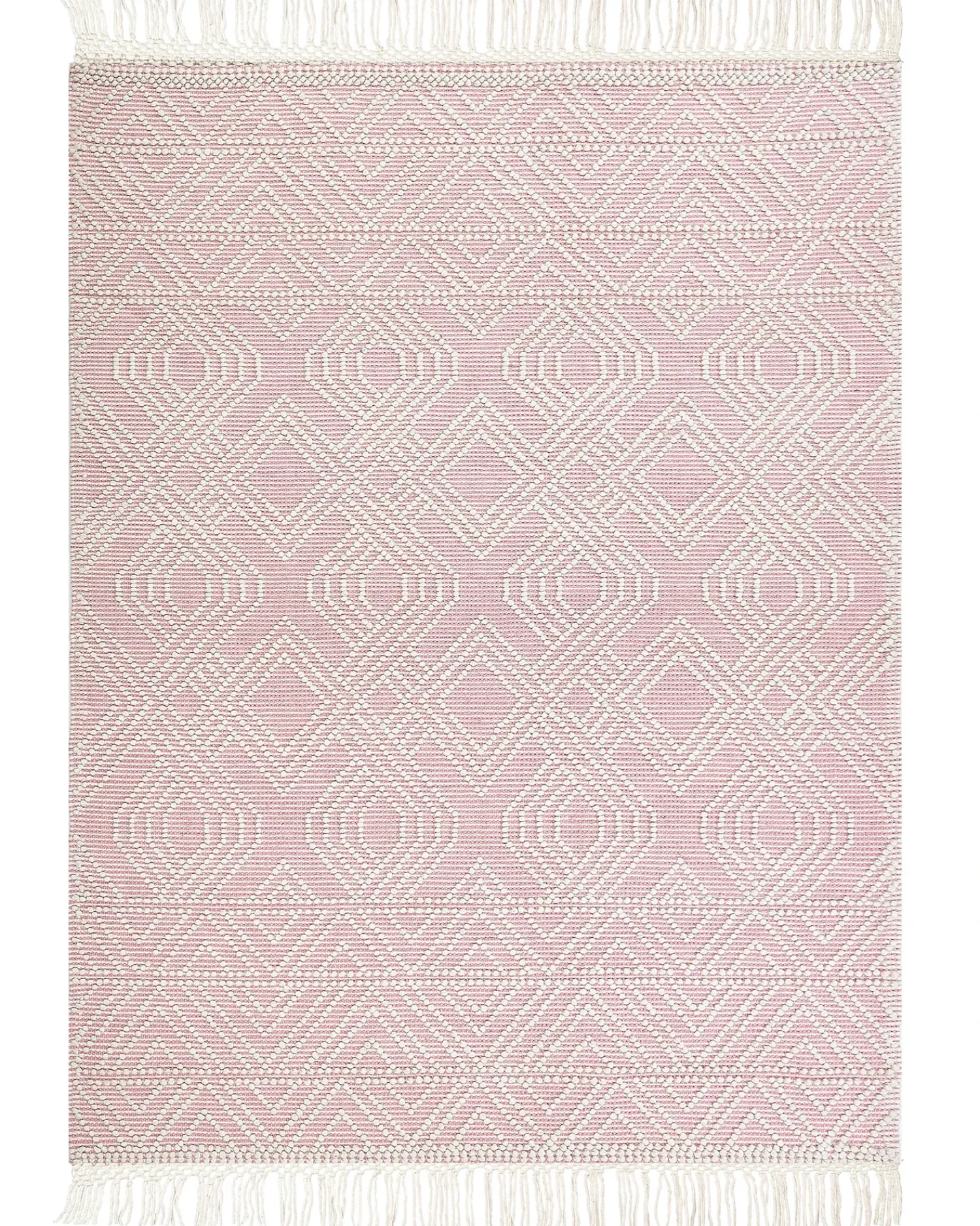 Hot Beliani Tappeto ADANA Rosa Lana Bianco Rosa