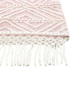 Hot Beliani Tappeto ADANA Rosa Lana Bianco Rosa