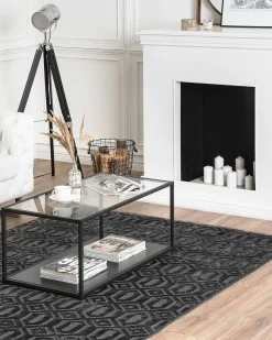 Clearance Beliani Tappeto ADATEPE scuro Viscosa Grigio