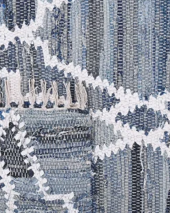 Clearance Beliani Tappeto ADIYAMAN 140 x 200 cm Cotone Blu