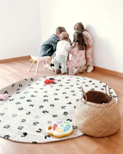 Beliani Tappeto AFIS Beige Cotone Beige Nero