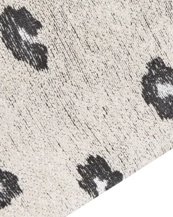 New Beliani Tappeto AFIS Beige Cotone Beige Nero