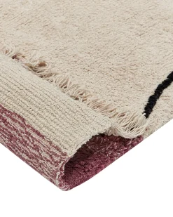 Sale Beliani Tappeto AFSAR Beige chiaro Cotone Beige Rosa