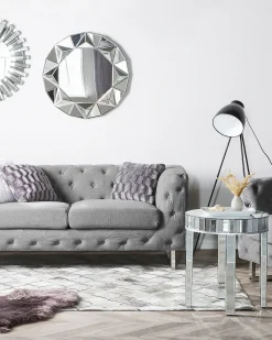 Hot Beliani Tappeto AGACLI Pelle naturale Grigio