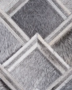 Hot Beliani Tappeto AGACLI Pelle naturale Grigio
