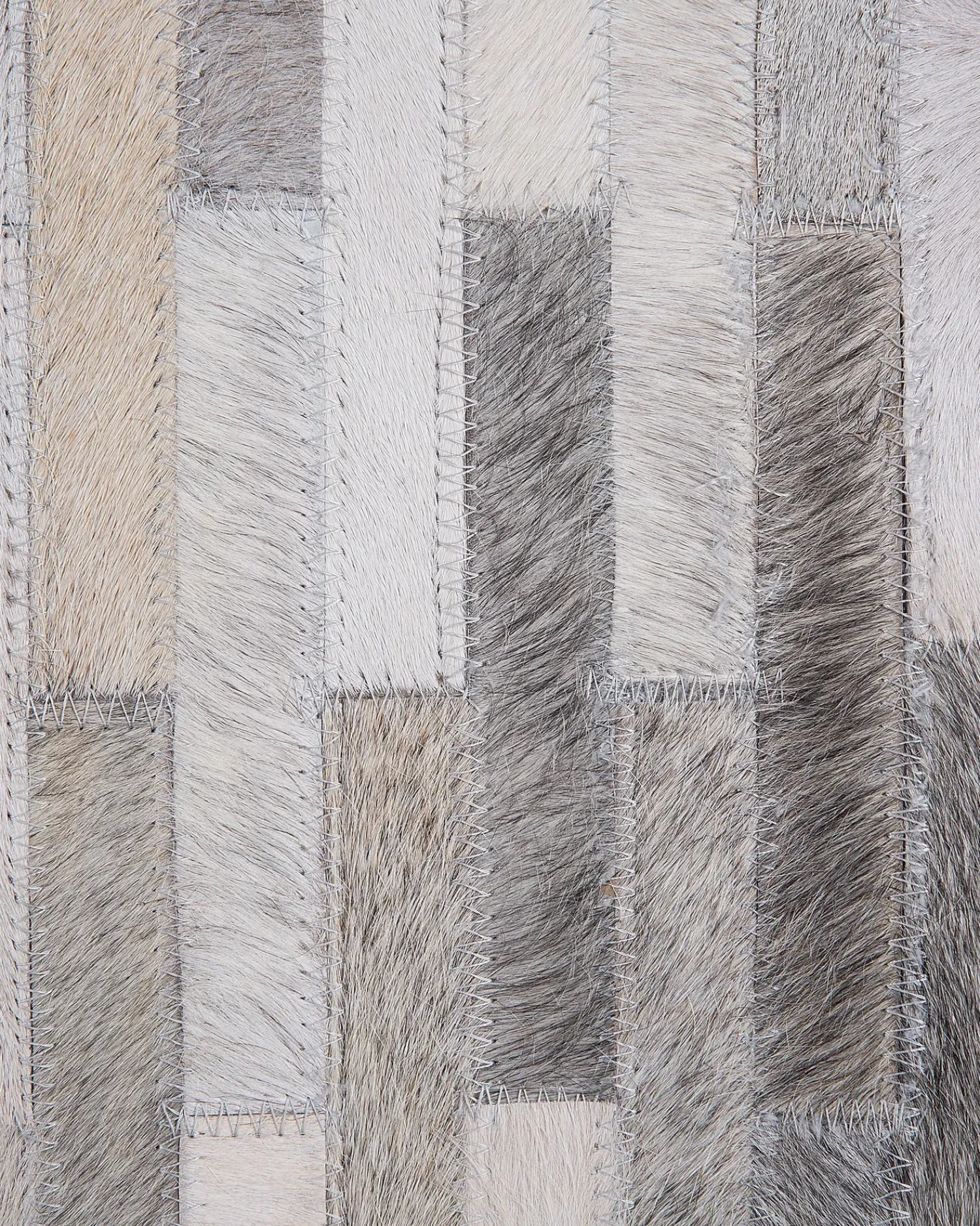 Clearance Beliani Tappeto AHILLI Grigio Pelle naturale Marrone Grigio