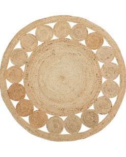 Sale Beliani Tappeto AHLAT ø 120 cm Iuta Beige