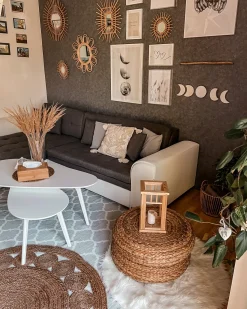 Sale Beliani Tappeto AHLAT ø 120 cm Iuta Beige