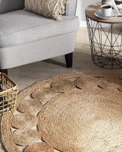 Sale Beliani Tappeto AHLAT ø 120 cm Iuta Beige