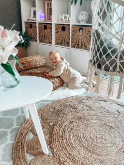 Sale Beliani Tappeto AHLAT ø 120 cm Iuta Beige