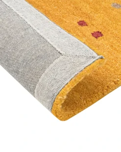 Hot Beliani Tappeto AKALAN Giallo Lana Persiano Giallo Multicolore