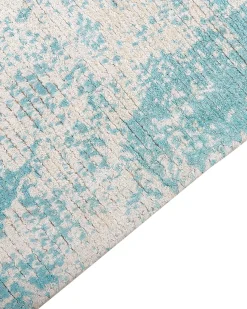 Best Beliani Tappeto AKARSU Blu Viscosa Beige Blu