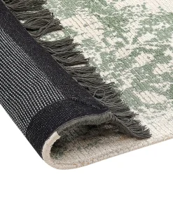Sale Beliani Tappeto AKARSU Verde Viscosa Beige Nero Verde