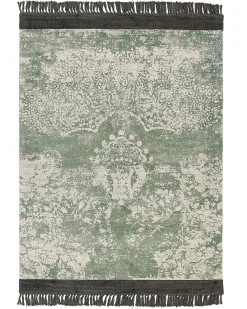Sale Beliani Tappeto AKARSU Verde Viscosa Beige Nero Verde