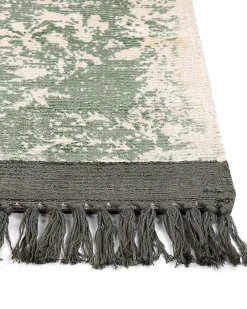 Sale Beliani Tappeto AKARSU Verde Viscosa Beige Nero Verde