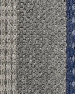 Online Beliani Tappeto AKKAYA Blu Lana Blu Grigio Multicolore Nero