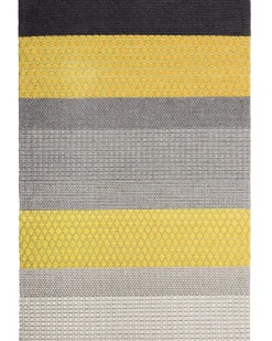 New Beliani Tappeto AKKAYA Giallo 140 x 200 cm Lana Beige Giallo Grigio Nero Multicolore