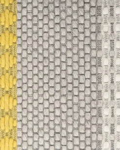 New Beliani Tappeto AKKAYA Giallo 140 x 200 cm Lana Beige Giallo Grigio Nero Multicolore
