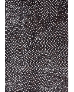 Sale Beliani Tappeto AKKESE Marrone Pelle naturale Marrone Argento Beige Nero