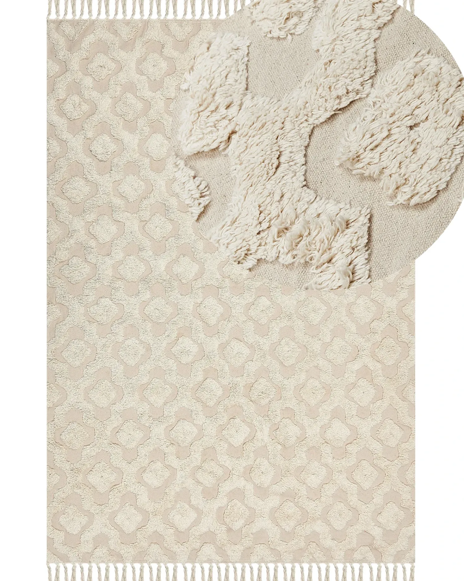 Hot Beliani Tappeto AKSARAY Cotone Beige