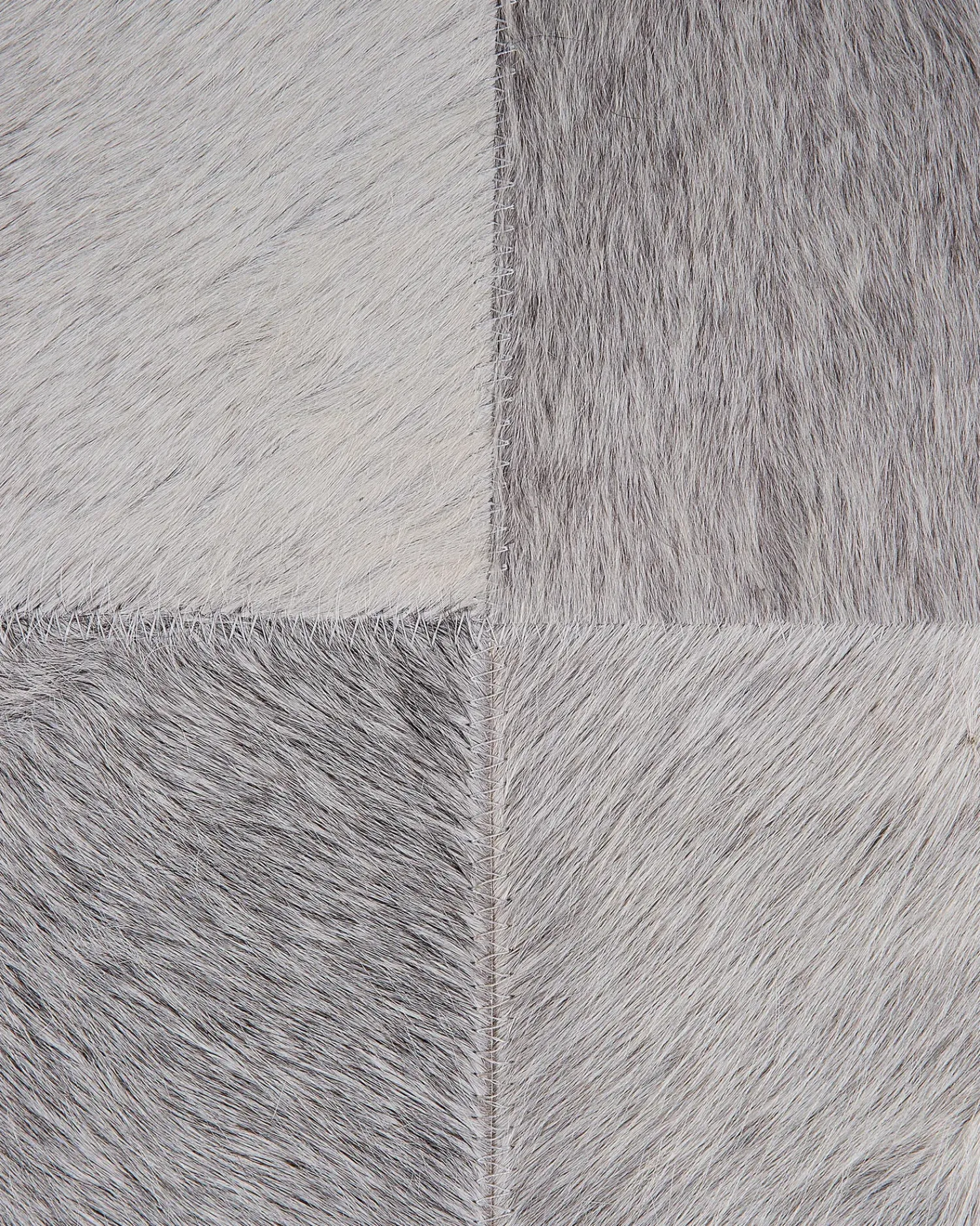 Clearance Beliani Tappeto ALACAM Pelle naturale Grigio
