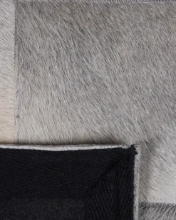 Clearance Beliani Tappeto ALACAM Pelle naturale Grigio
