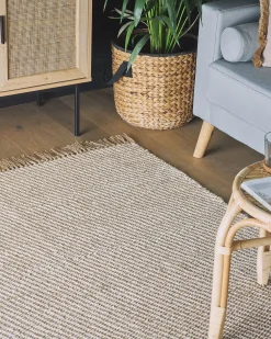Beliani Tappeto ALADAG Iuta Beige