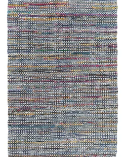 New Beliani Tappeto ALANYA Multicolore Cotone Blu Viola Multicolore