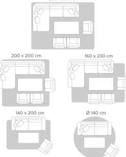 Beliani Tappeto ALMORA 160 x 230 cm Viscosa Multicolore