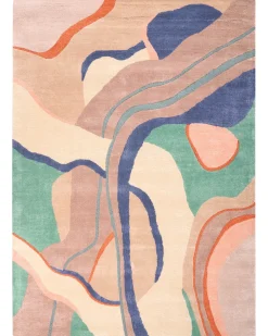 Beliani Tappeto ALMORA 160 x 230 cm Viscosa Multicolore