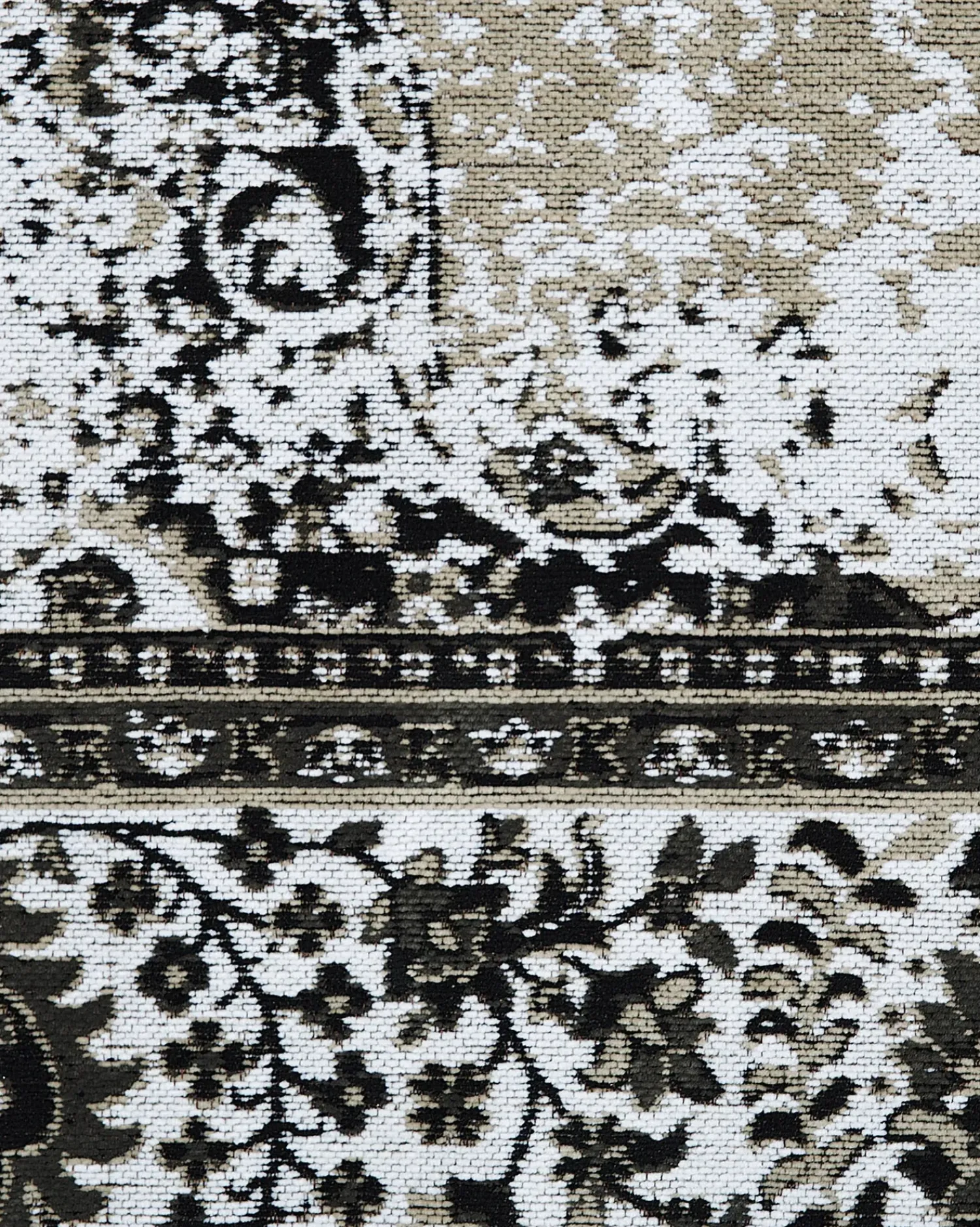 Online Beliani Tappeto ALMUS Grigio 140 x 200 cm Cotone Beige Grigio