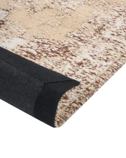 Outlet Beliani Tappeto ALMUS Marrone 80 x 300 cm Cotone Beige Marrone