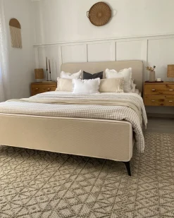 Beliani Tappeto ALUCRA sabbia 160 x 230 cm Lana Beige