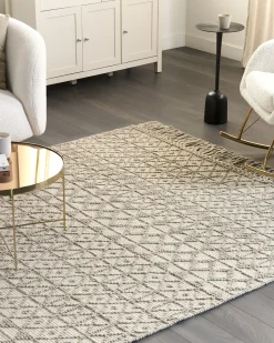 Beliani Tappeto ALUCRA sabbia 160 x 230 cm Lana Beige