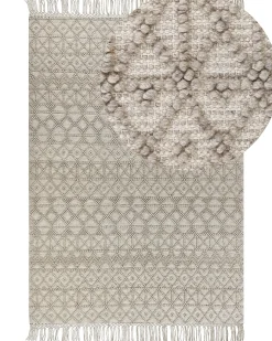 Beliani Tappeto ALUCRA sabbia 160 x 230 cm Lana Beige
