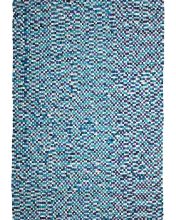 Sale Beliani Tappeto AMDO Blu marino 160 x 230 cm Lana Bianco Blu Viola Multicolore