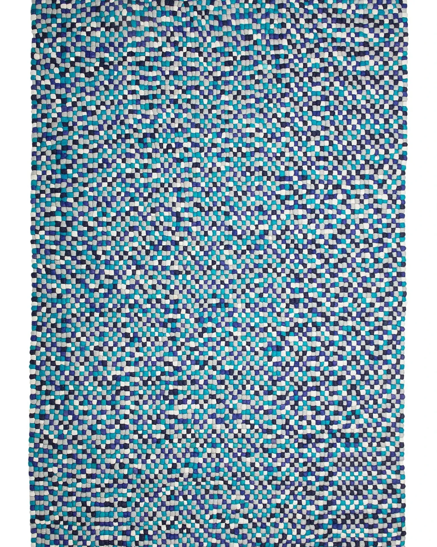 Sale Beliani Tappeto AMDO Blu marino 160 x 230 cm Lana Bianco Blu Viola Multicolore