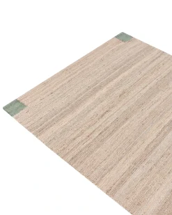 New Beliani Tappeto AMRAVATI Beige/Verde Iuta Beige Verde