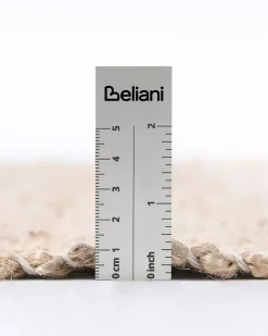 New Beliani Tappeto AMRAVATI Beige/Verde Iuta Beige Verde