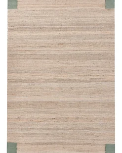New Beliani Tappeto AMRAVATI Beige/Verde Iuta Beige Verde