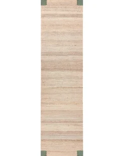 Discount Beliani Tappeto AMRAVATI Beige/Verde Iuta Beige Verde