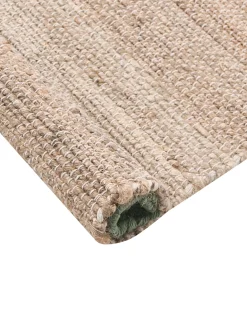 Discount Beliani Tappeto AMRAVATI Beige/Verde Iuta Beige Verde