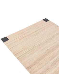 Outlet Beliani Tappeto AMRAVATI Nero/Beige Iuta Beige Nero