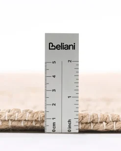 New Beliani Tappeto AMRAVATI Nero/Beige Iuta Beige Nero