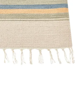 Clearance Beliani Tappeto APARAN Beige Cotone Kilim Beige Blu Rosso Multicolore