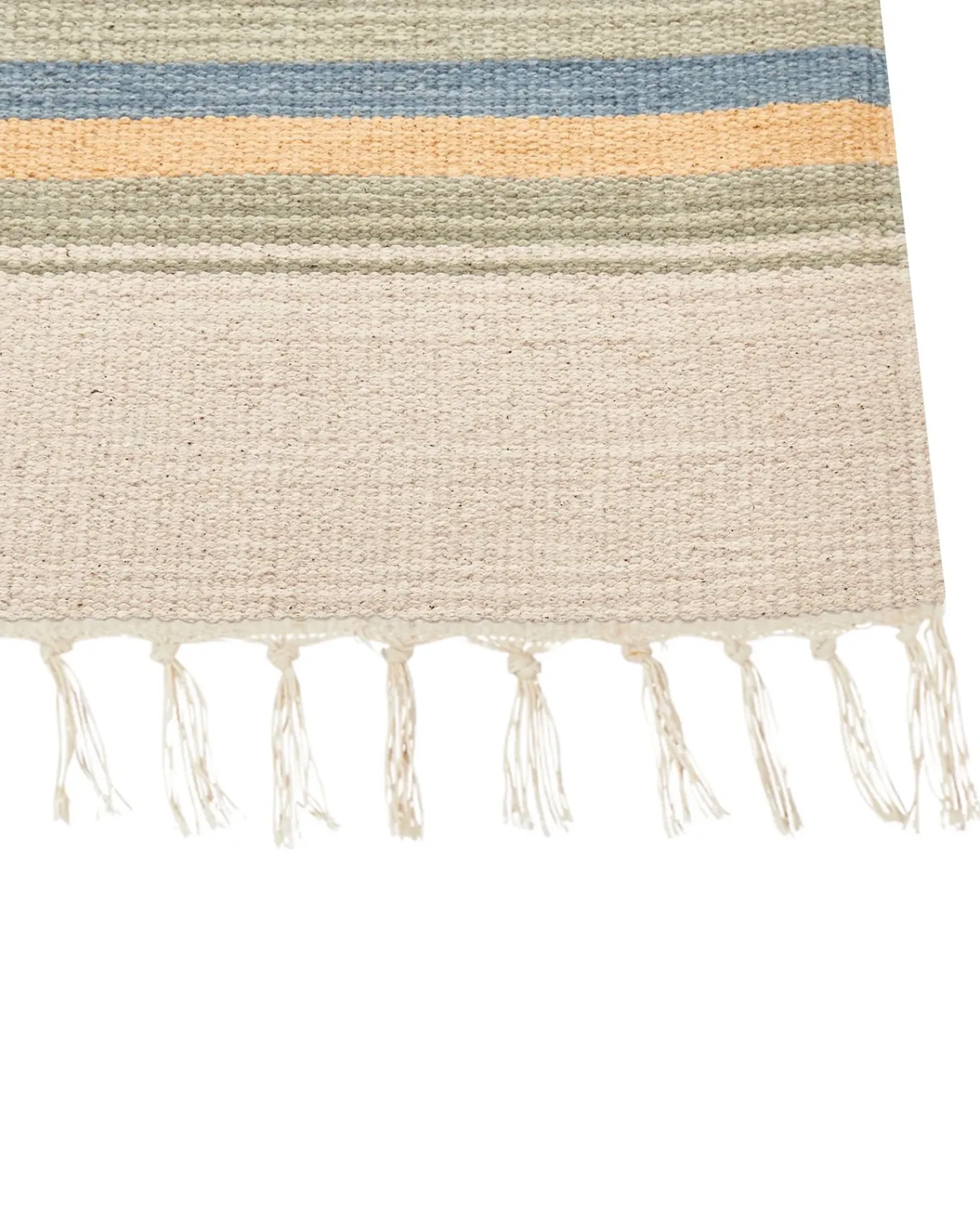 Clearance Beliani Tappeto APARAN Beige Cotone Kilim Beige Blu Rosso Multicolore