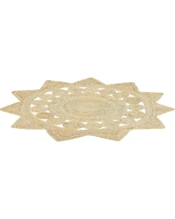 Best Beliani Tappeto ARABAN ø 120 cm Iuta Beige